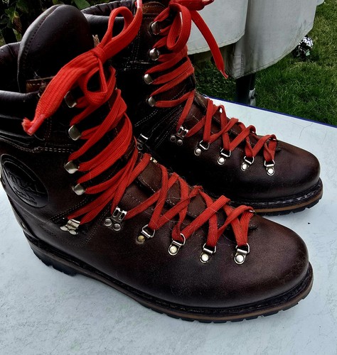 Vintage leder bergstiefel - leder,