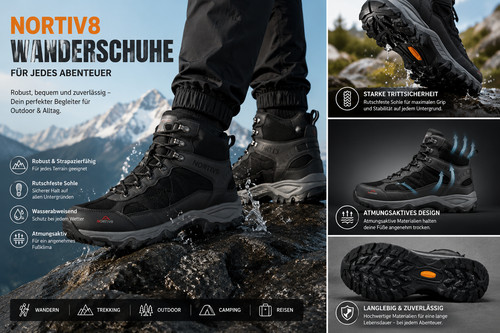 Nortiv8 herren wanderschuhe - herren,
